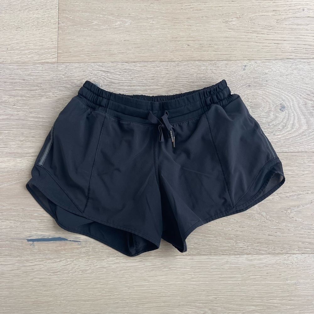 BLACK LULULEMON SHORTS